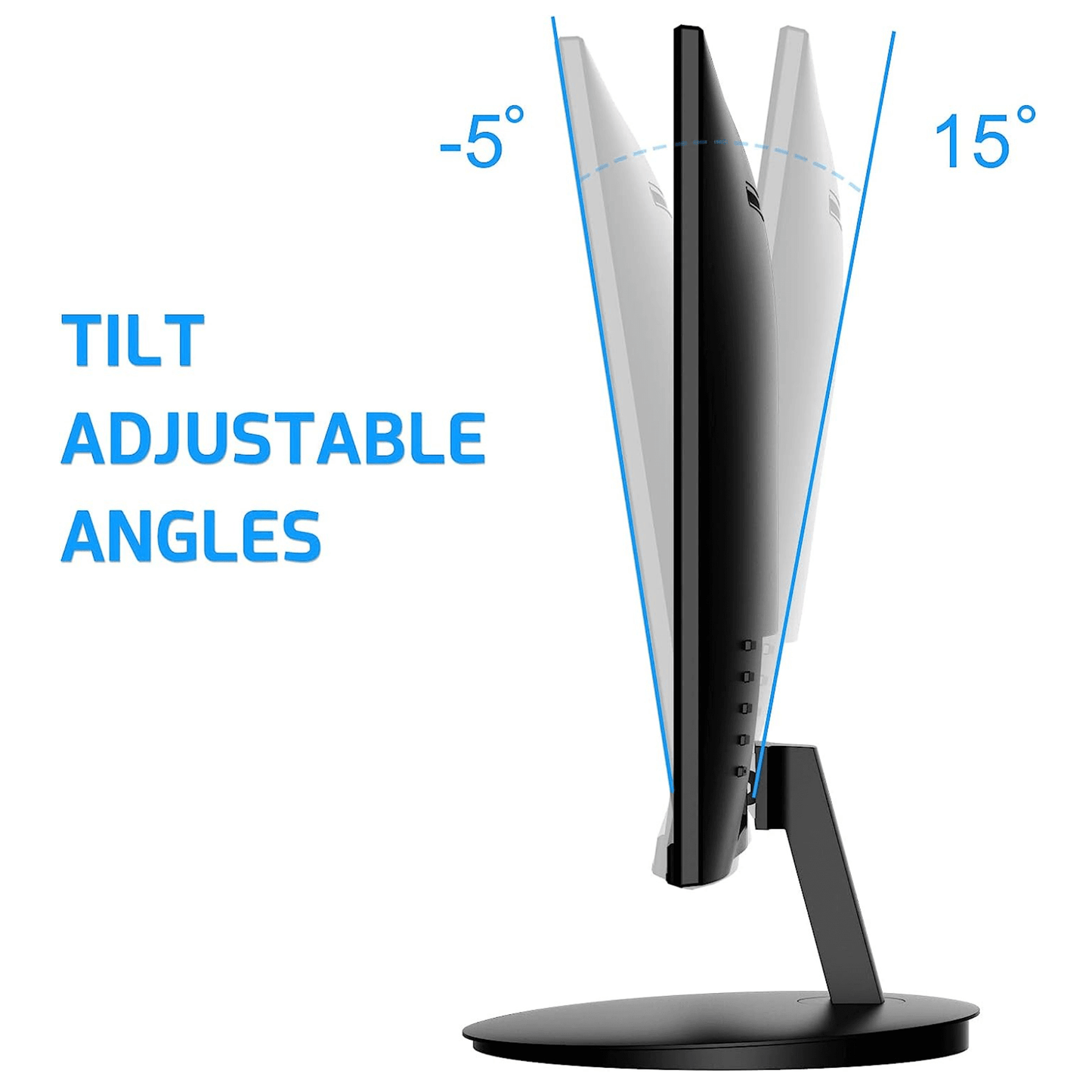 Norcent 24 Inch Frameless Computer Monitor FHD 75HZ VA with Built-In S