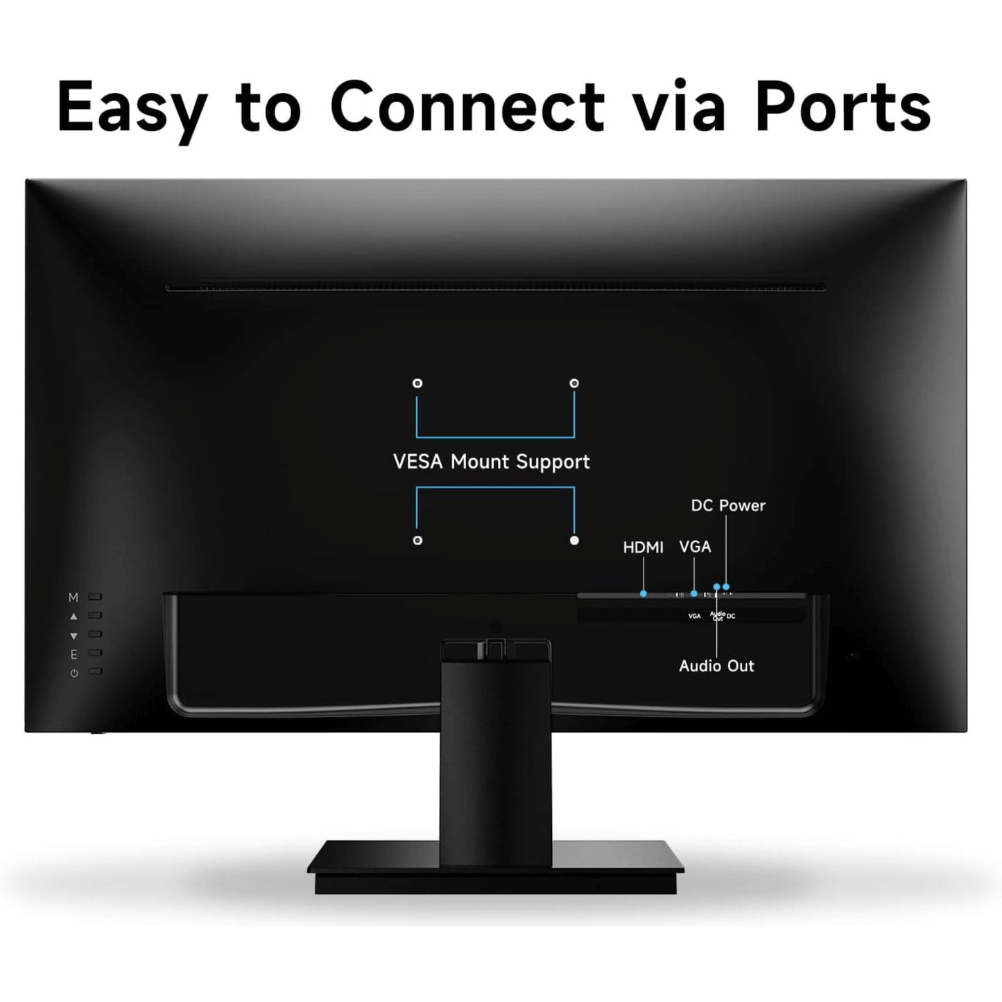 Norcent 27 Inch Frameless Computer Monitor FHD 75HZ VA with Built-In S