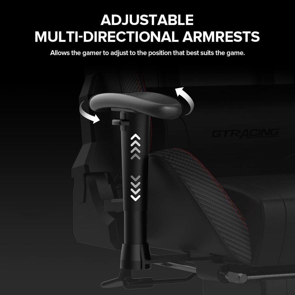 Gaming Chair with Footrest Speakers Video Game Chair Bluetooth Music