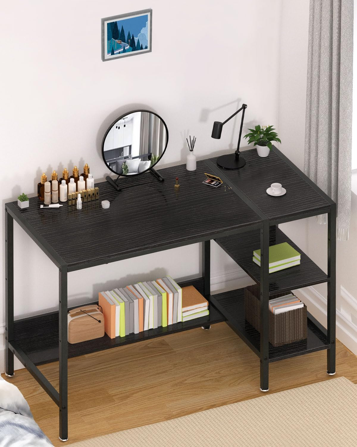 Computer Desk - 47” Gaming Desk, Home Office Desk with Storage, Small