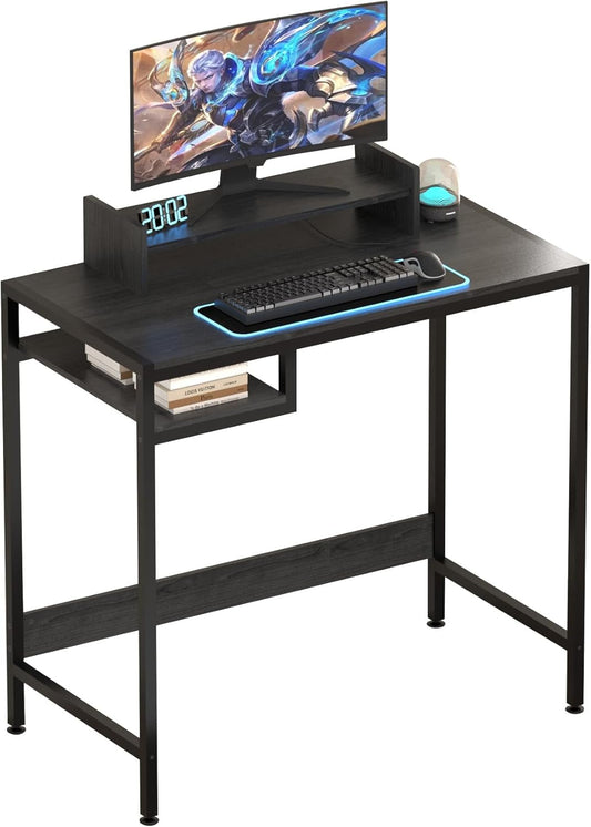 Computer Desk - 32 Inch Home Office Desk with Storage, Gaming Desk