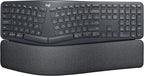 Logitech Ergo K860 Wireless Ergonomic Keyboard with Wrist Rest - Split Keyboard Layout for Windows/Mac Bluetooth or USB Connectivity (Renewed)