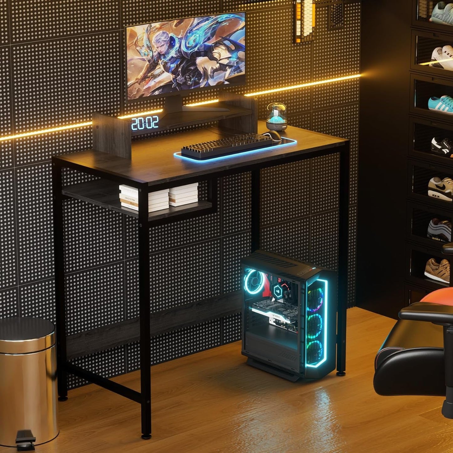 Computer Desk - 32 Inch Home Office Desk with Storage, Gaming Desk