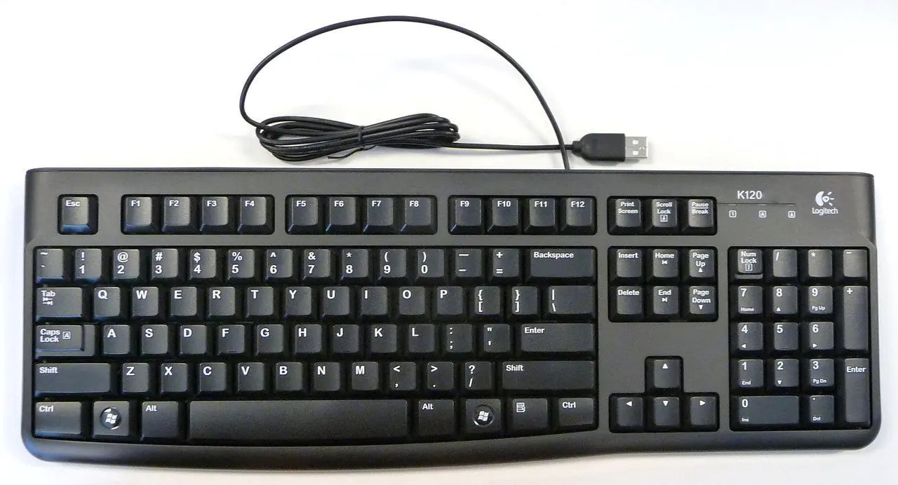 Logitech K120 USB Wired Standard Keyboard (Renewed)